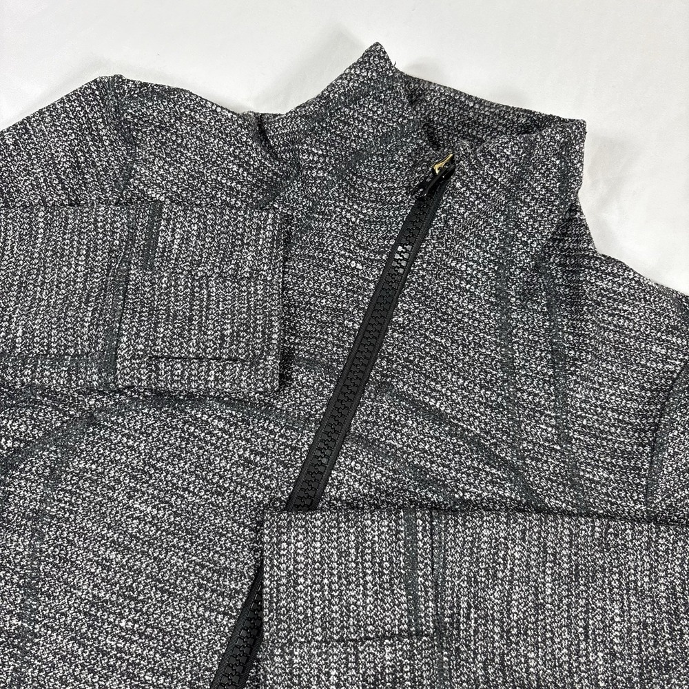 Lululemon Womens Define Jacket Luon Heathered Black Sz 6 Zip Pockets Full Length